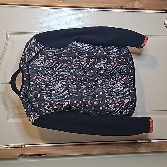 Bl^nk by Anthropologie London Alyxa Reversible Knit Quilted Open Front Jacket S - Picture 6 of 6